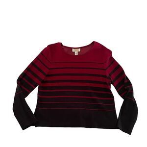Talbots long sleeve black red sweater Size L